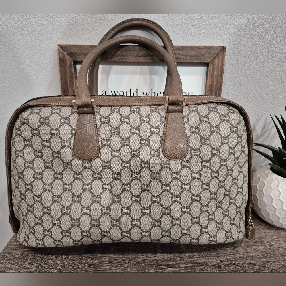 Gucci Large GG Canvas Satchel Bag - Picture 3 of 12